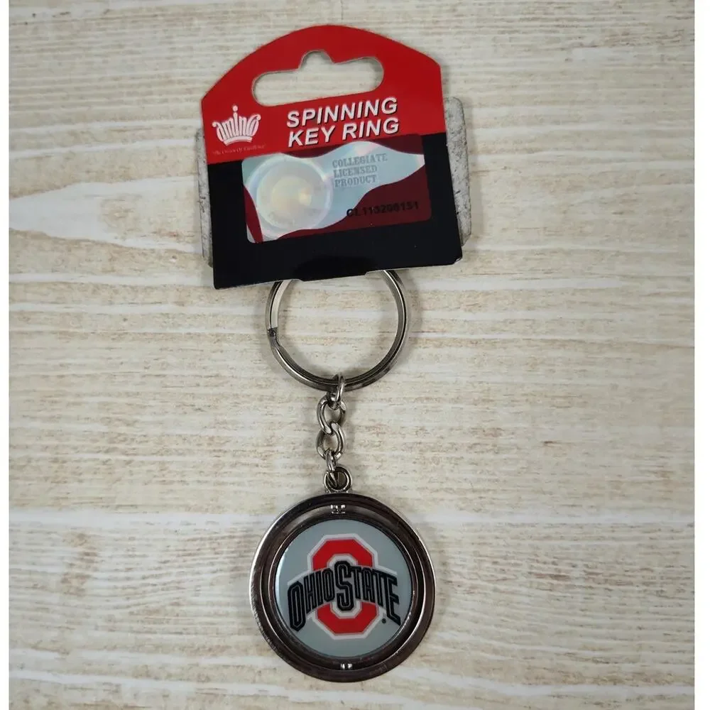 Ohio State Buckeyes Aminco Premium Spinning Key Ring Keychain NCAA Gift